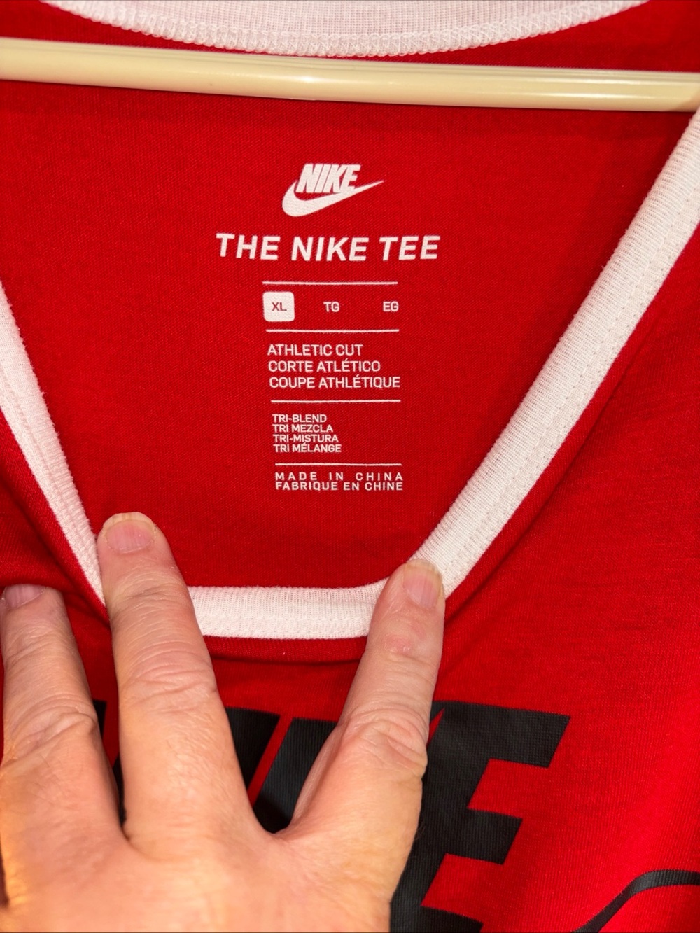 Nike Red Tank Top with Black Logo. 1042 - Picture 3 of 10